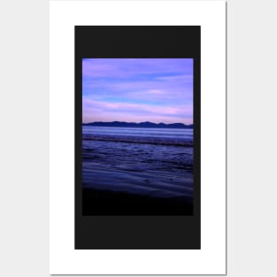 Purple Seaside Evening Posters and Art